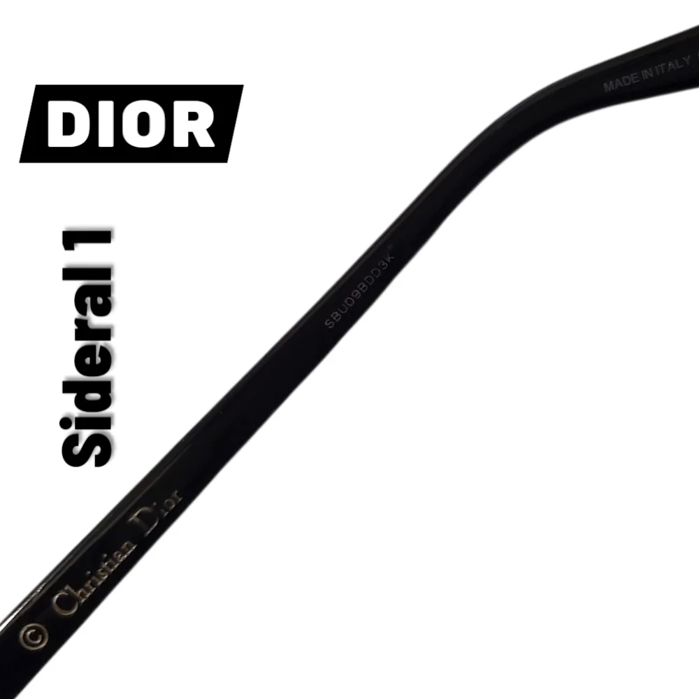 DIOR Black and Gold Sideral1 Round Frame J63Y1 Unisex Sunglasses